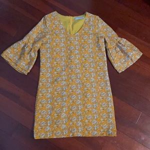 Yellow summer dress with flowers